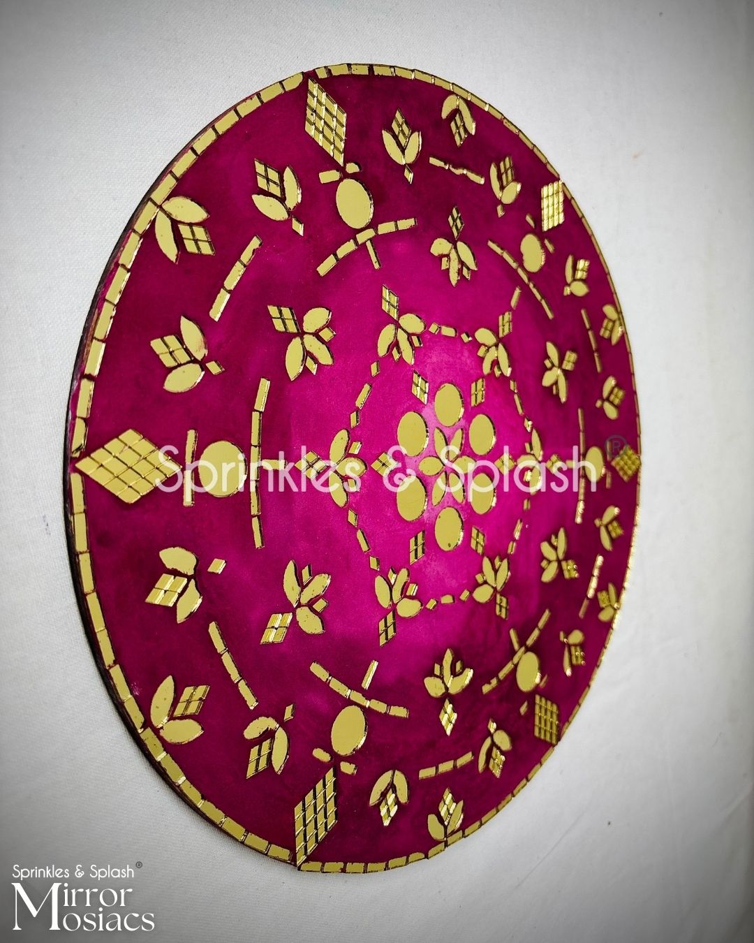 Golden Blossom - Mirror Mosaic Art