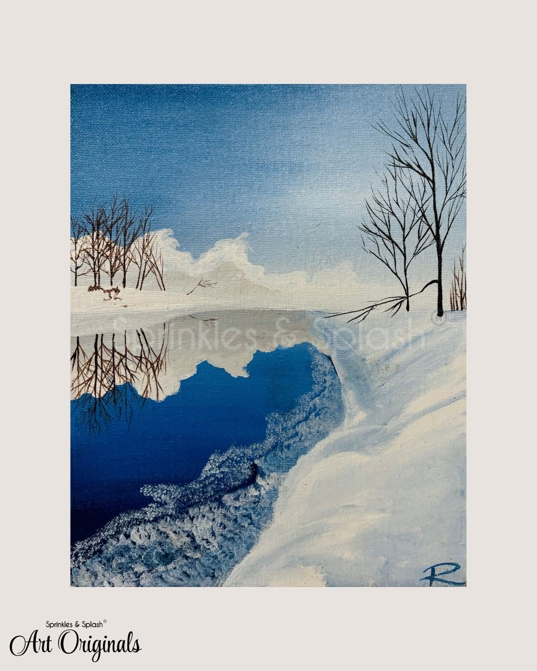 "FROZEN REFLECTION" | Acrylics on Canvas