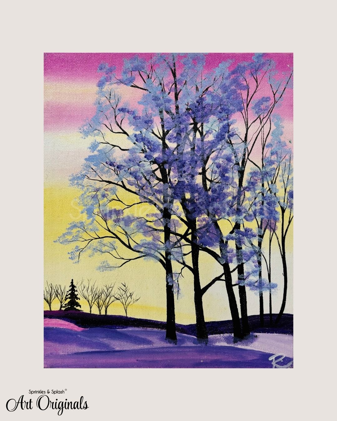 "BLUSH OF WINTER" | Acrylics on Canvas
