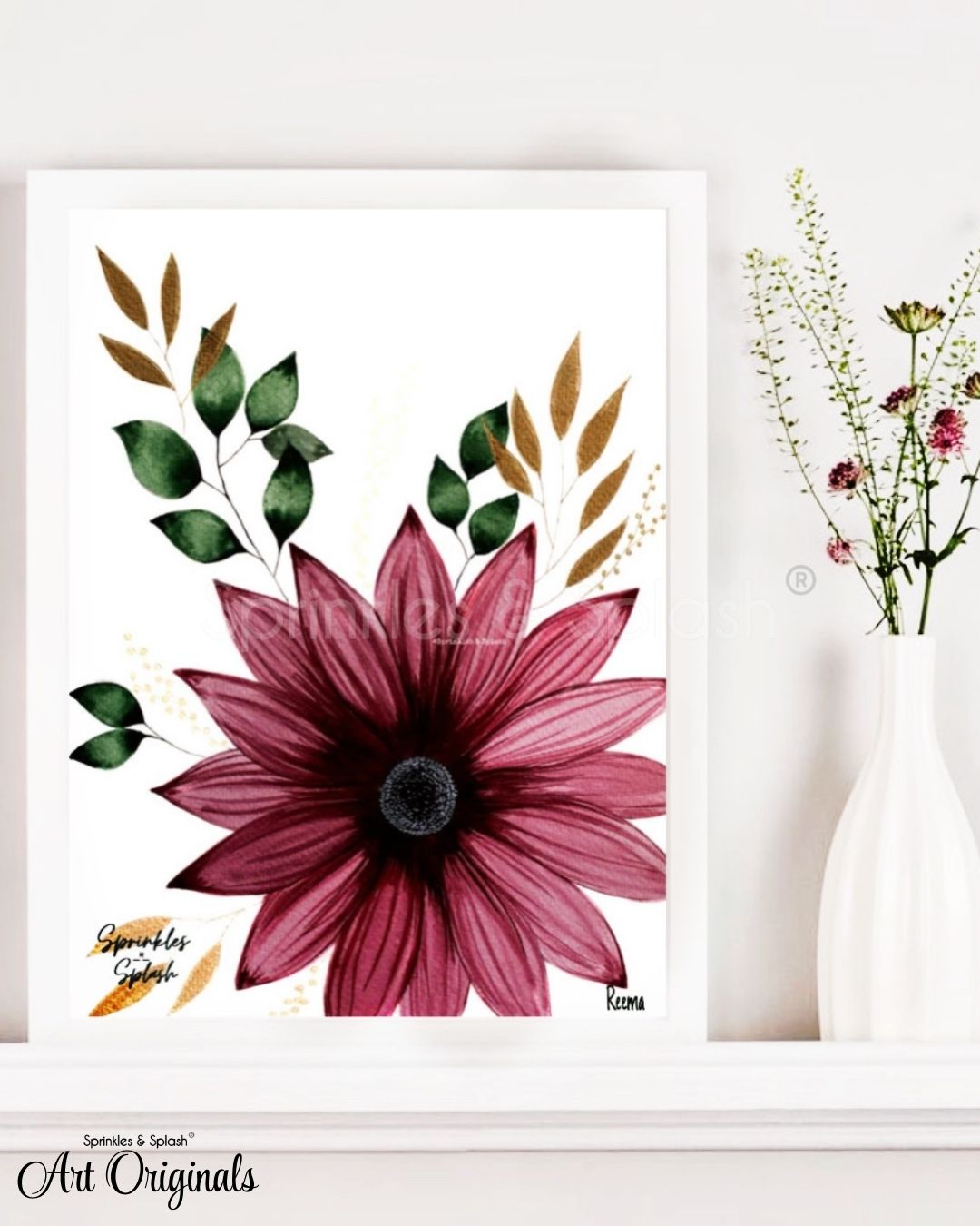 "FLORAL MAJESTY " | Watercolour on Cotton Paper