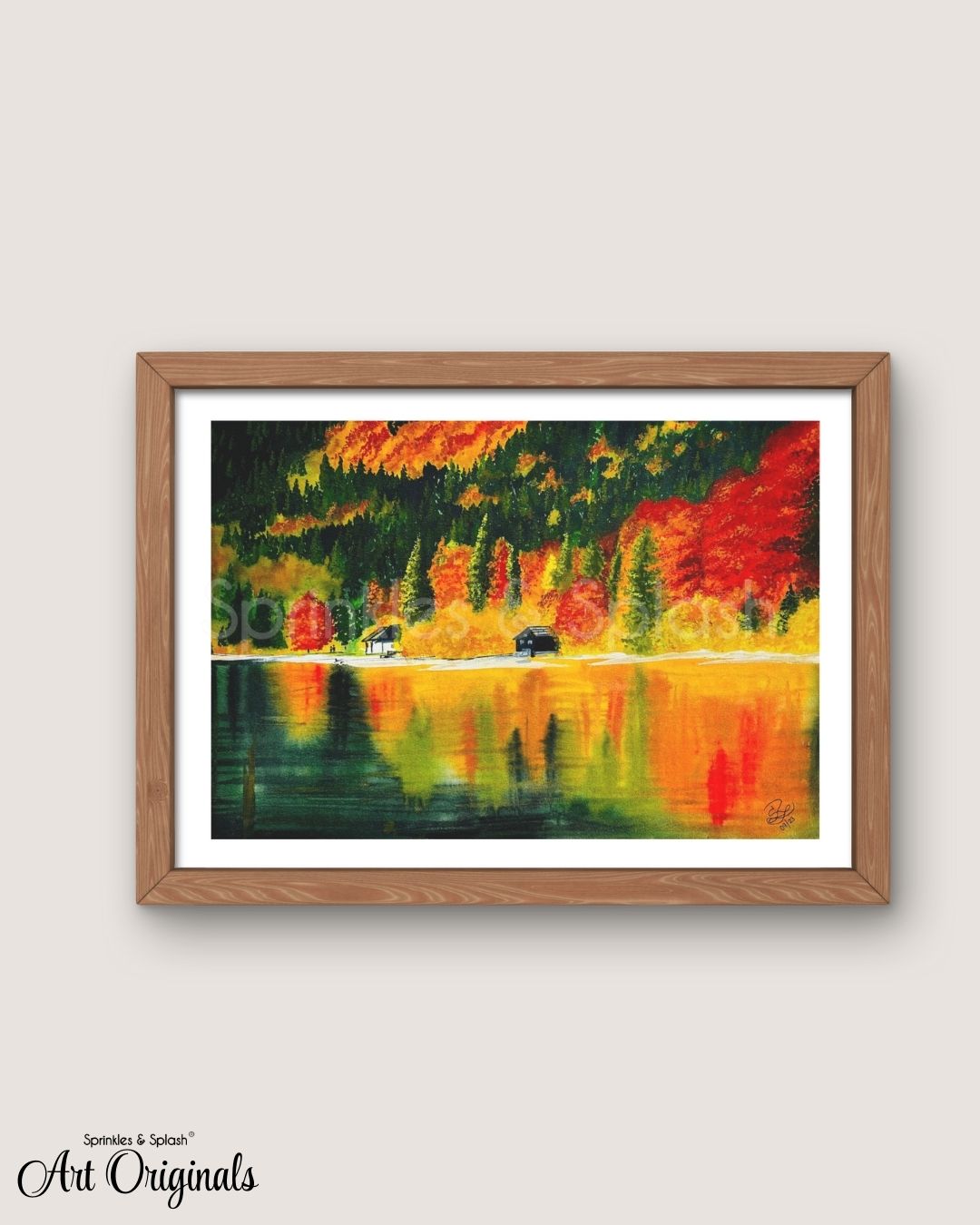 "AUTUMN'S MIRROR" | Watercolour on Cotton Paper