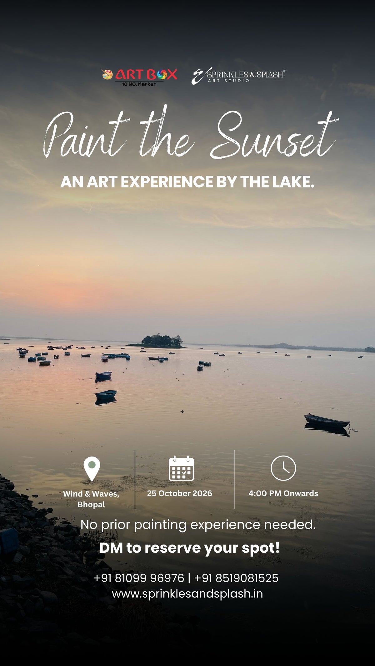 1. Paint the Sunset : An art experience by the Lake ( 25 October, Bhopal)