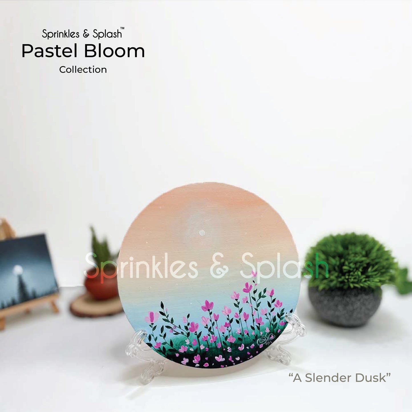 "A Slender Dusk" : Acrylics on Wood