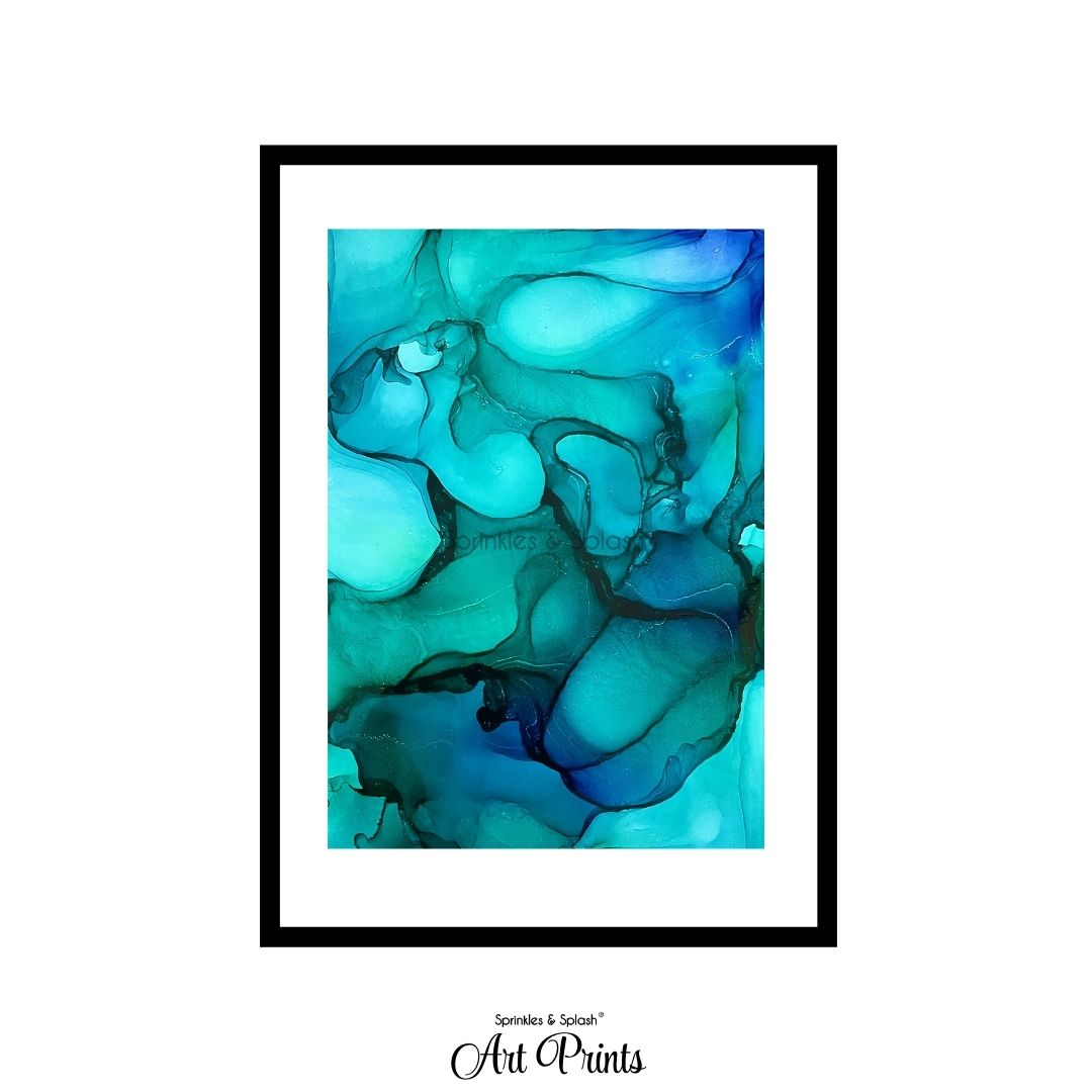 Blue Fluids : Art Prints