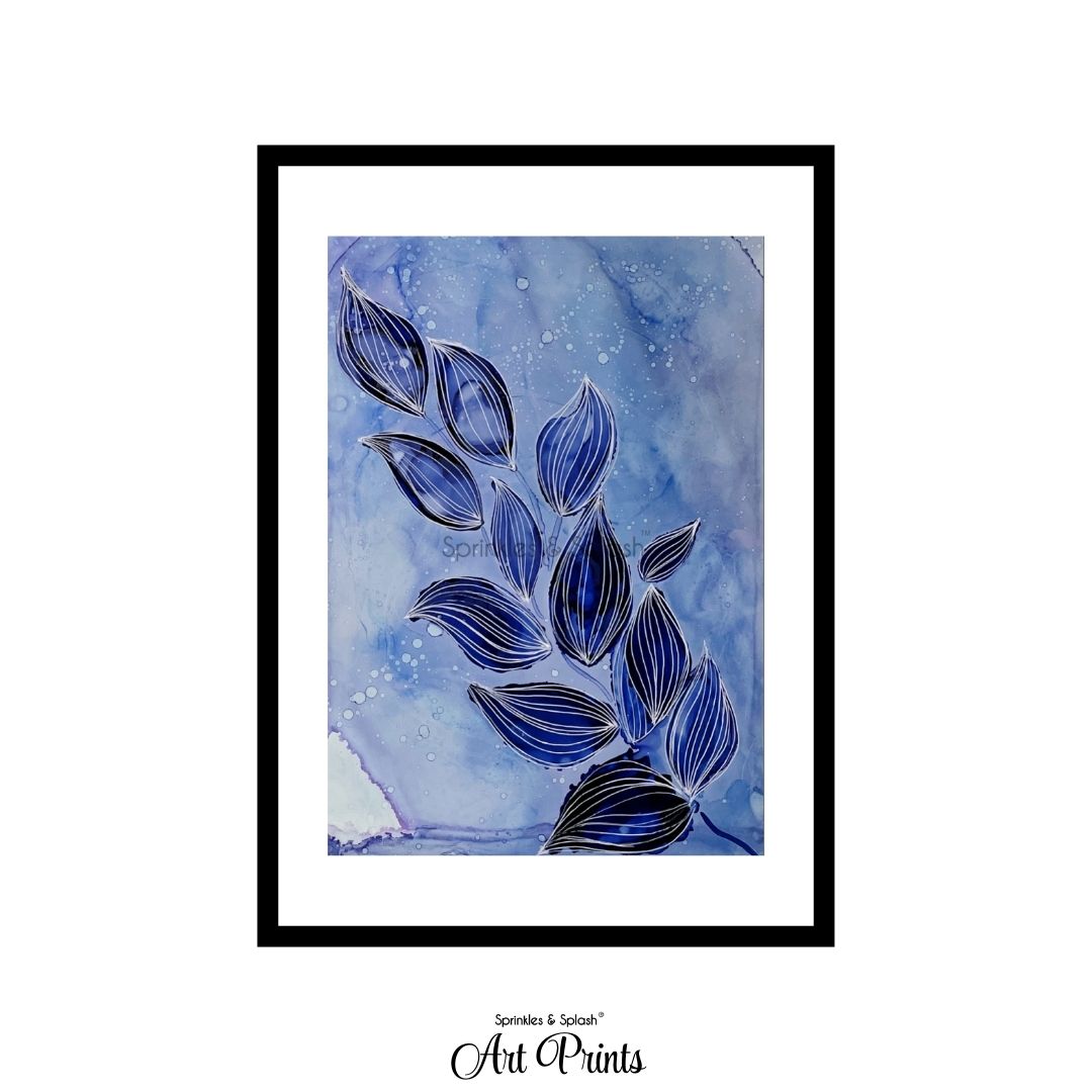 Blue Leaves : Art Prints
