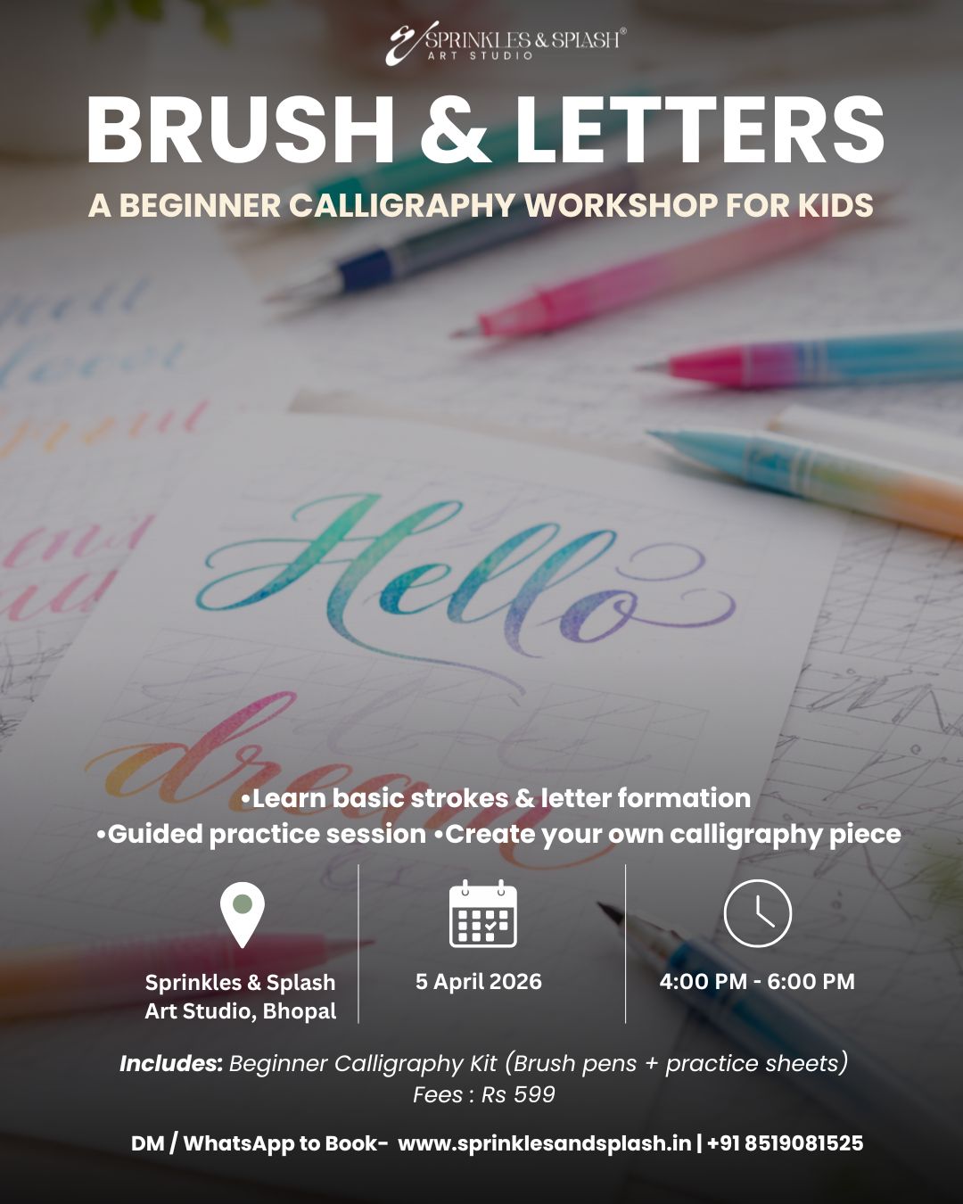 Brush and Letters - Calligraphy Workshop : 5 April 2026 | Bhopal