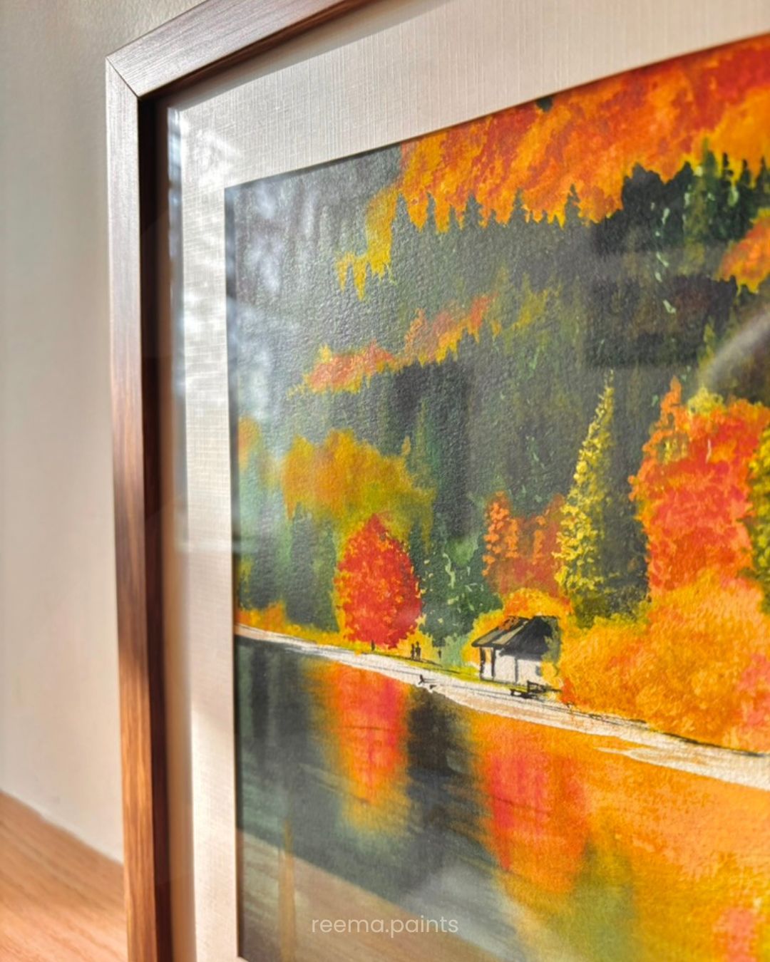 "AUTUMN'S MIRROR" | Watercolour on Cotton Paper
