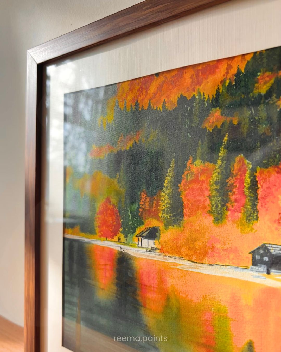 "AUTUMN'S MIRROR" | Watercolour on Cotton Paper
