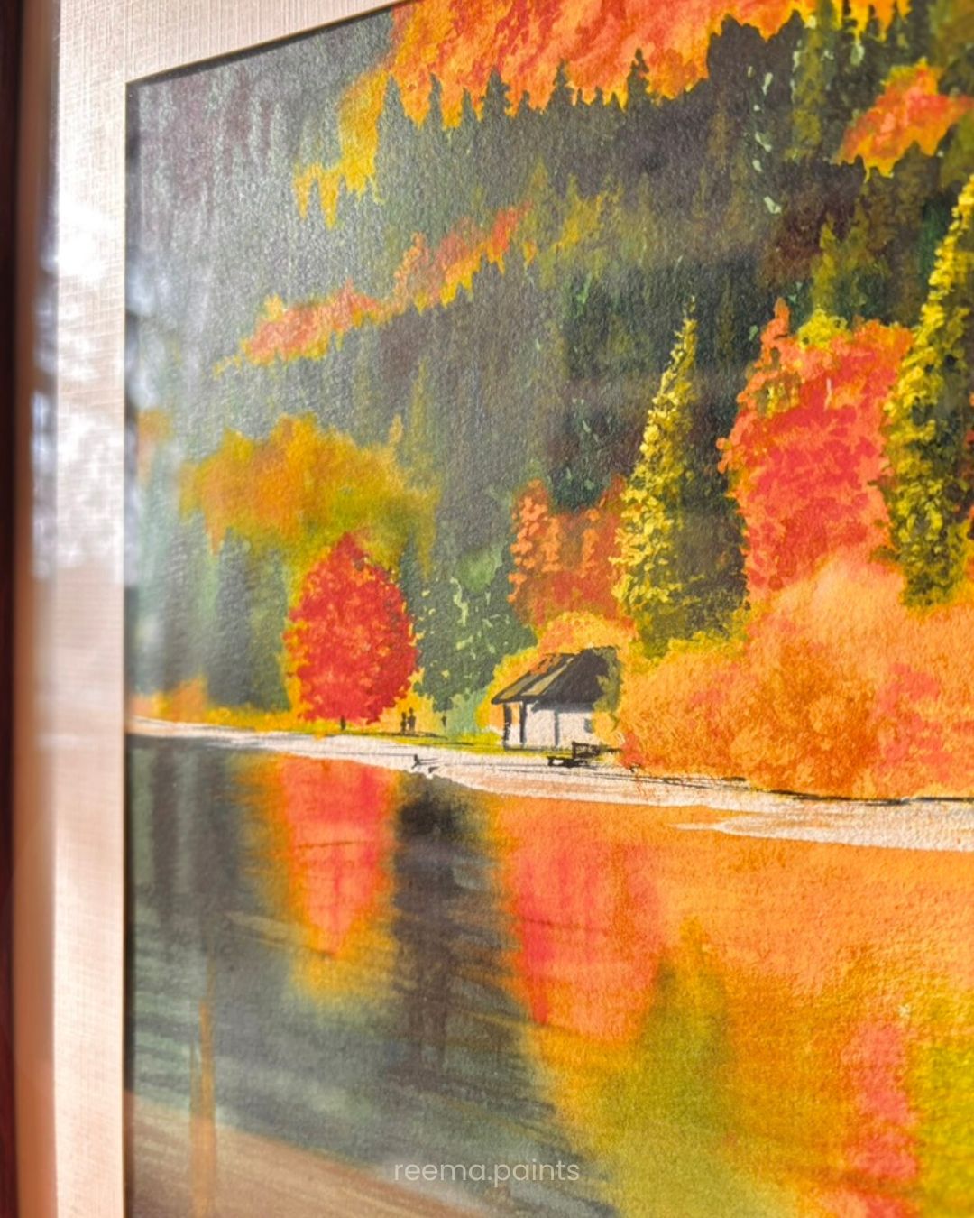 "AUTUMN'S MIRROR" | Watercolour on Cotton Paper
