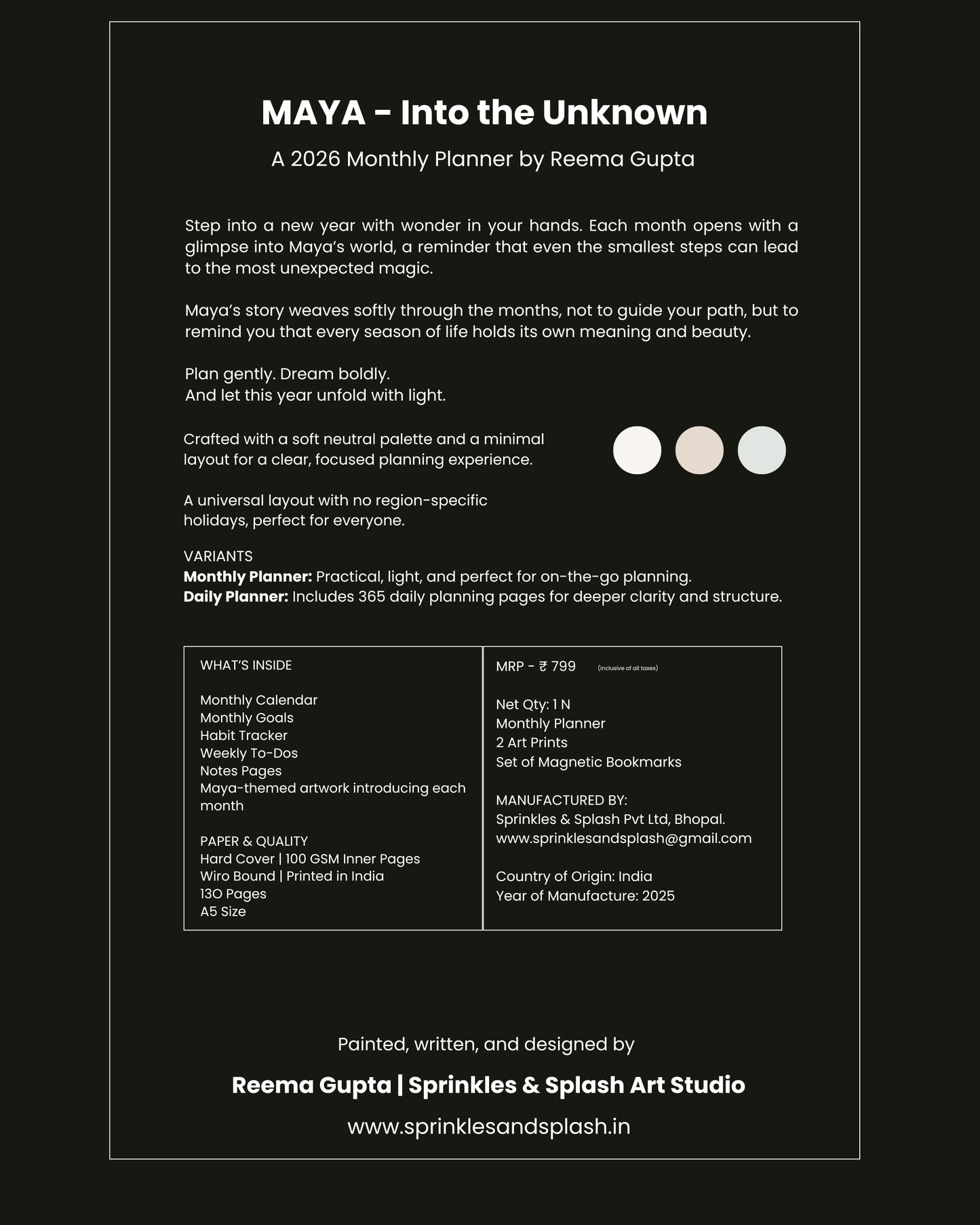3. Bundle : Maya 2026 Calendar + Maya Planner