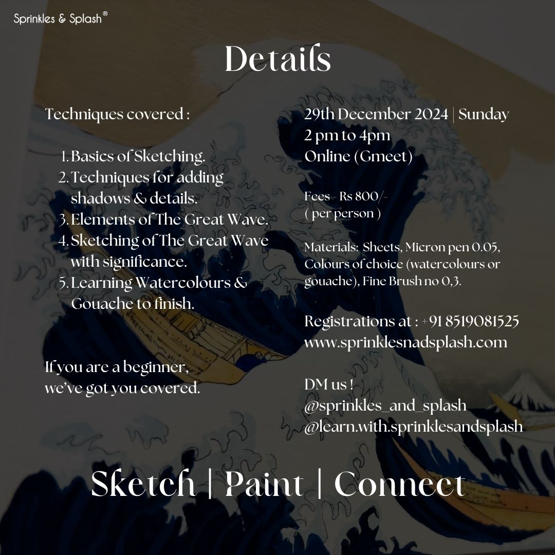 Mindful Sketching Workshop : 29 Dec 2024 | Online