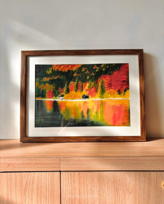 "AUTUMN'S MIRROR" | Watercolour on Cotton Paper