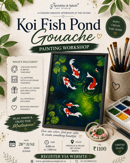 6 Koi fish Gouache Workshop : 28 June 2026 | Bhopal