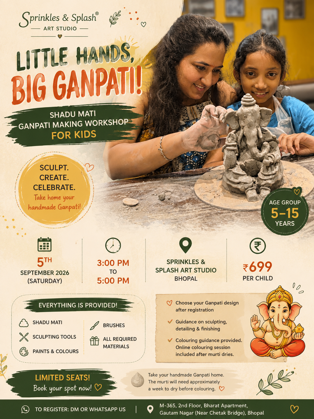 3. LITTLE HANDS, BIG GANPATI!