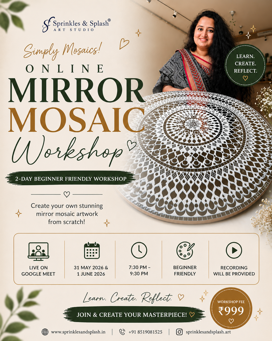7 Mirror Mosaic ONLINE Workshop: May 2026